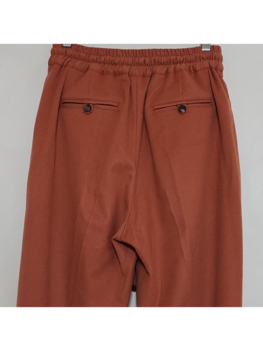 Kiton Cashmere Trousers Drawstring Ankle Pants Sz 42 Italy Orange - Picture 9 of 16